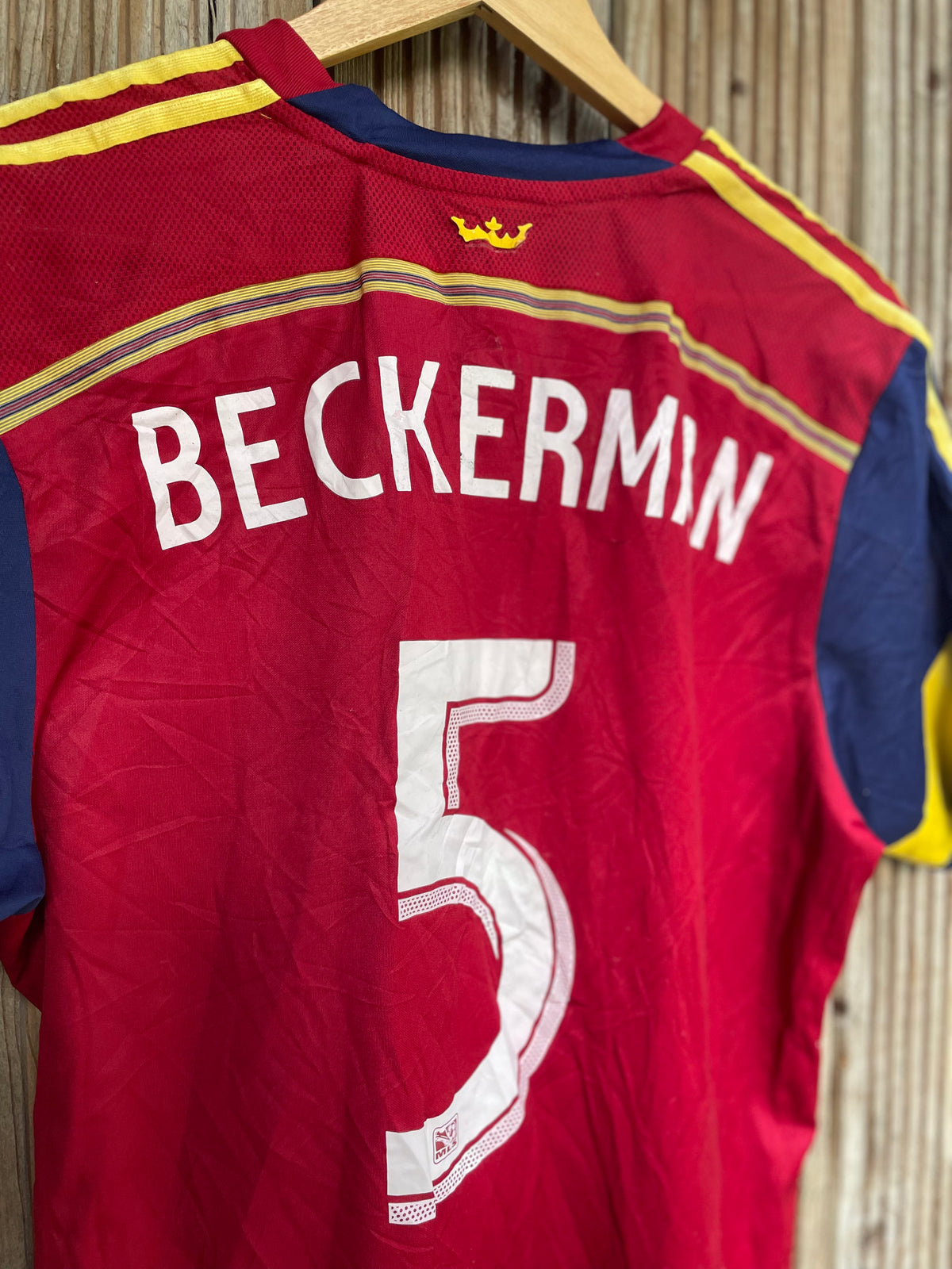 Real Salt Lake 2014–15 Home Shirt - Beckerman 5 - Size L